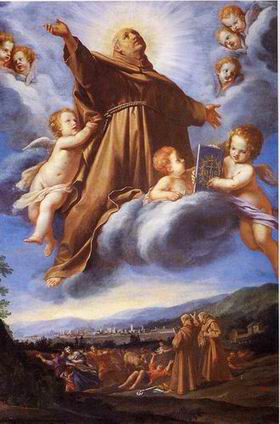 saint bernardino in glory